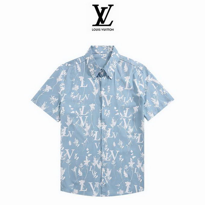 Louis Vuitton Short Sleeve Shirt Mens ID:20240614-177
